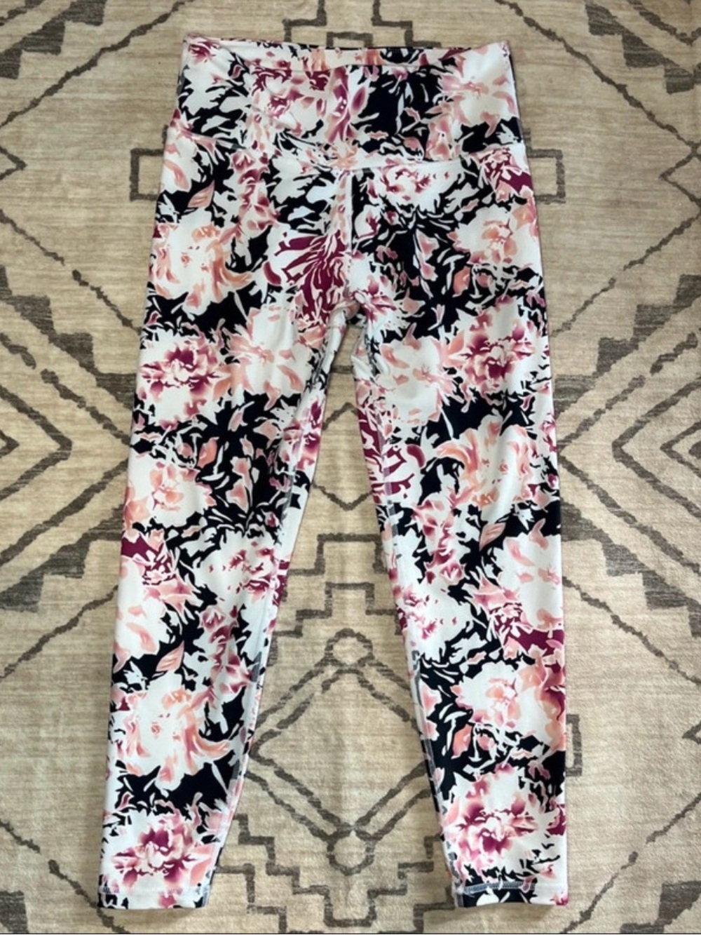 Women’s Balance Floral Leggings - Pink & Black